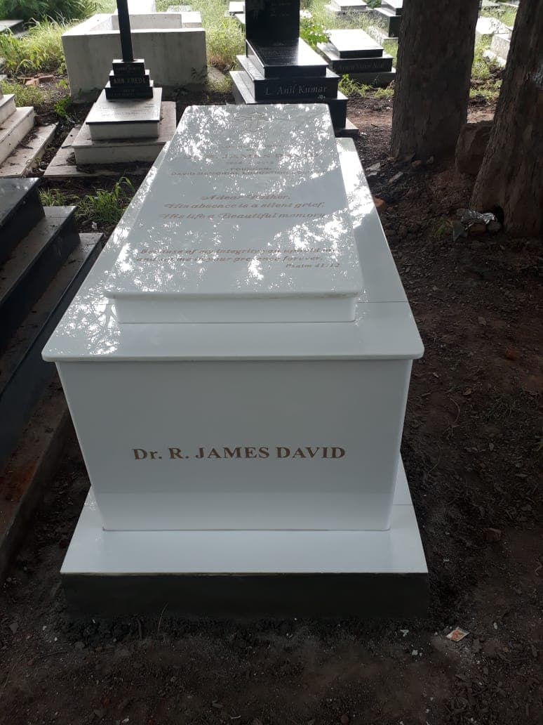 Monolithic Shanxi Black Headstone with Gilded Script