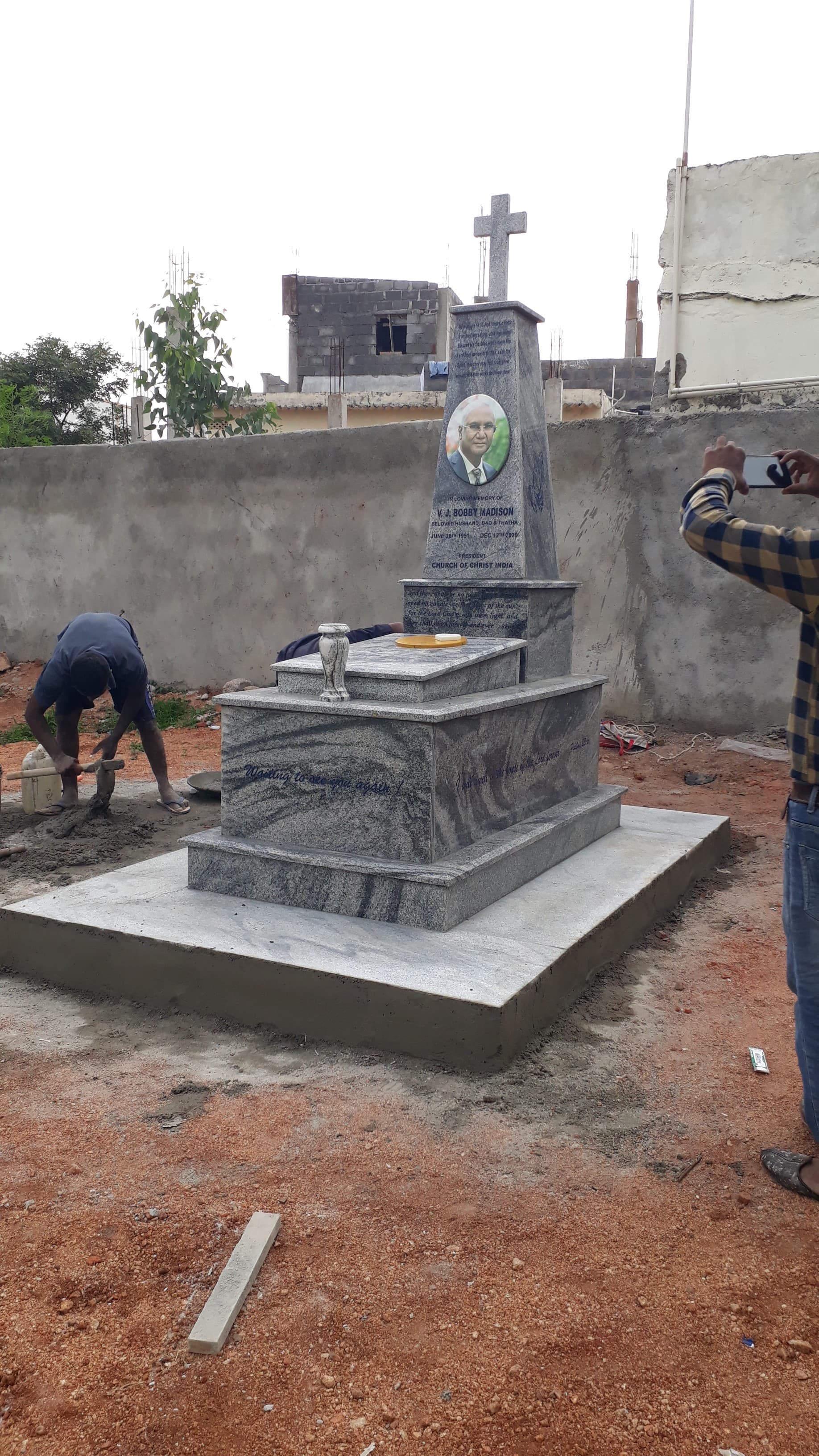 Polished Granite Cross & Stepped Headpiece #9720215677